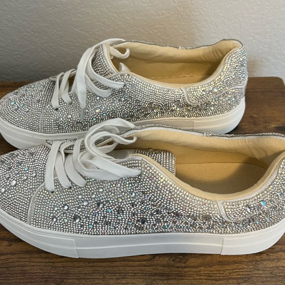 Betsey Johnson Rhinestone shoes - Picture 1 of 5